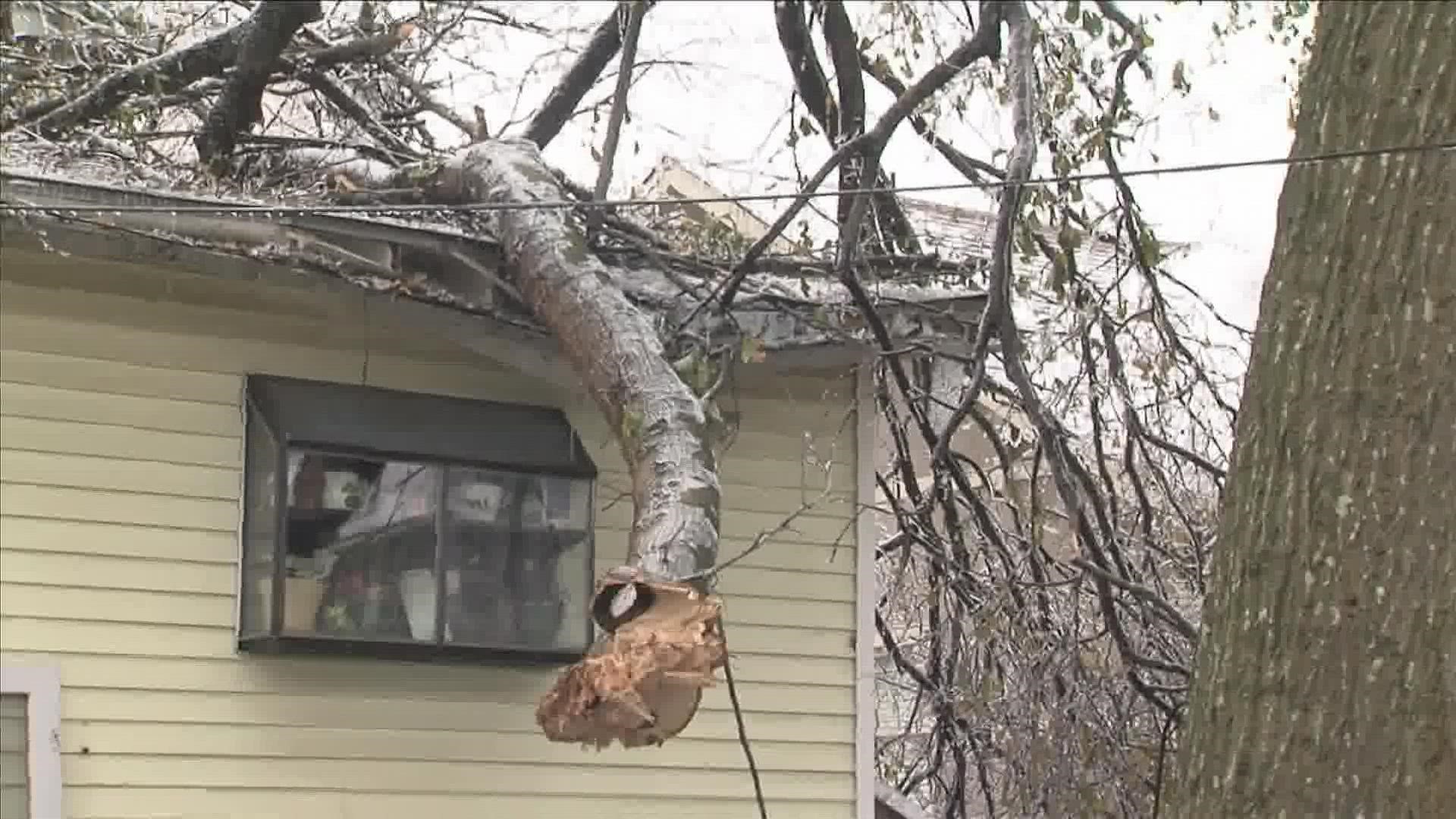 storm damage to house